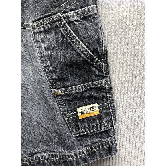 Mecca Boys Denim Bermuda Jean Shorts Size 10 Black Gray Distress - Picture 14 of 15